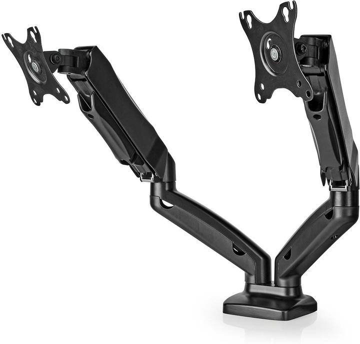 Produktbild Nedis Schreibtisch Monitorhalterung | Gasfeder | 2 Bildschirm(e) | 15 - 32 " | 75x75 / 100x100 | Vol (Tisch, 32", 8 kg)
