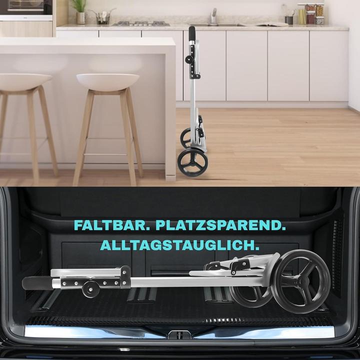 Image du produit Allyson Ergonomischer, klappbarer 3-in-1 Einkaufswagen mit 56L Tasche