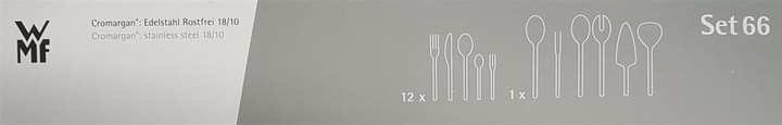 Produktbild WMF Essbesteck Besteckset 12 Personen Boston 66tlg Monobloc Edelstahl 18/10 poliert (66 Stück, Besteck Set)