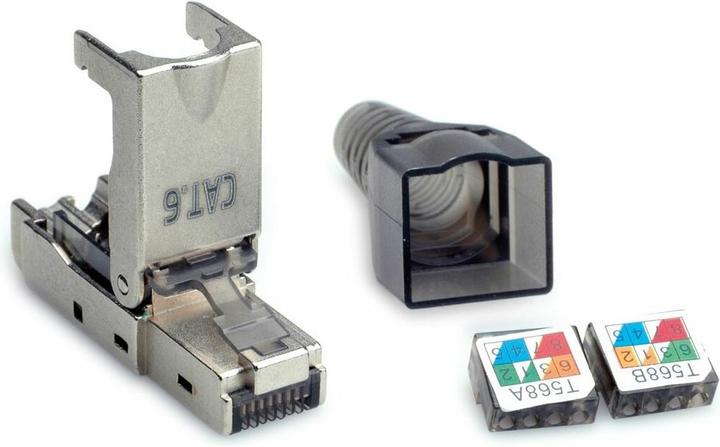 Actual product image Value Field-attachable RJ-45 plug Cat.6 (Class E), STP