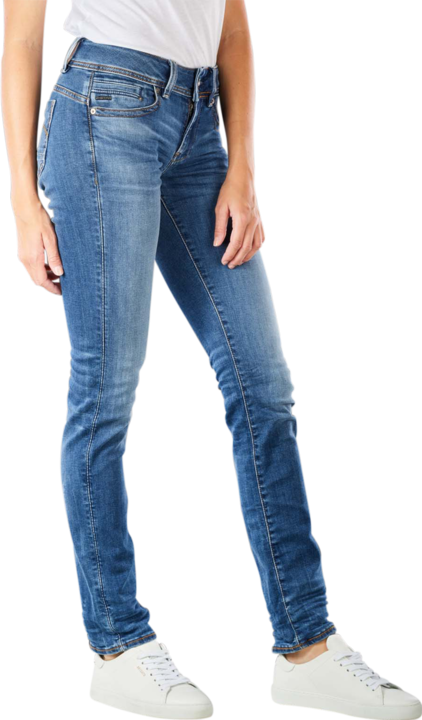 Immagine prodotto G-Star Midge Zip Mid Straight Jeans medio indaco invecchiato (W32/L30)