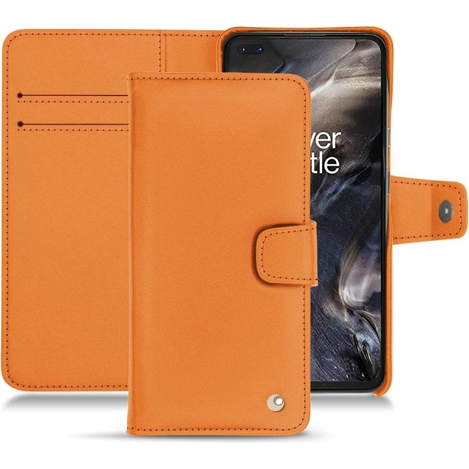 Noreve Lederschutzhülle Wallet (OnePlus Nord), Smartphone Hülle, Orange