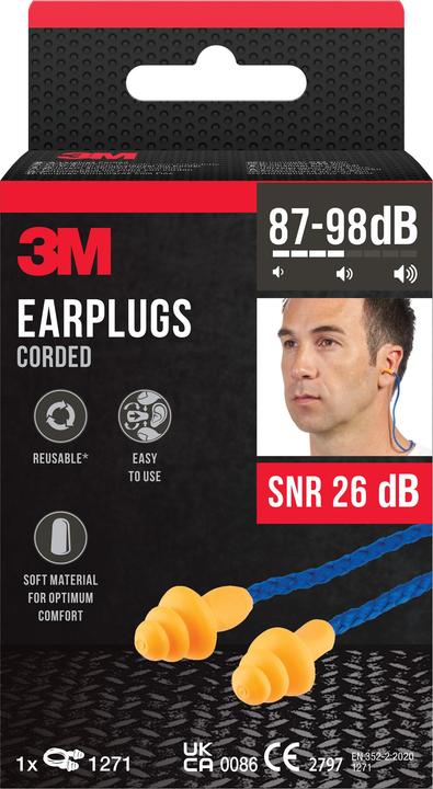 Produktbild 3M Gehörschutzstöpsel mit Kordel (1 x)