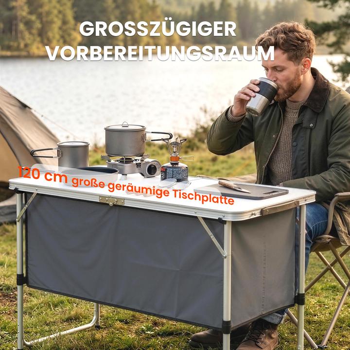 Produktbild Outsunny Campingküche Aluminiumlegierung, MDF Silber