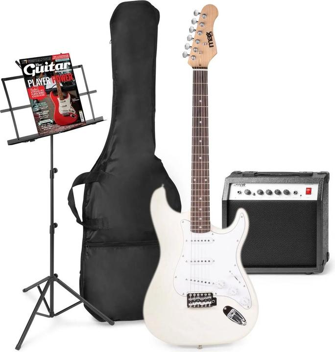 Produktbild Max E -Gitarre mit Gitarrenverstärker - Gigkit - Perfekt für Anfänger - inkl. (E-Gitarre, Ahorn, Lindenholz)