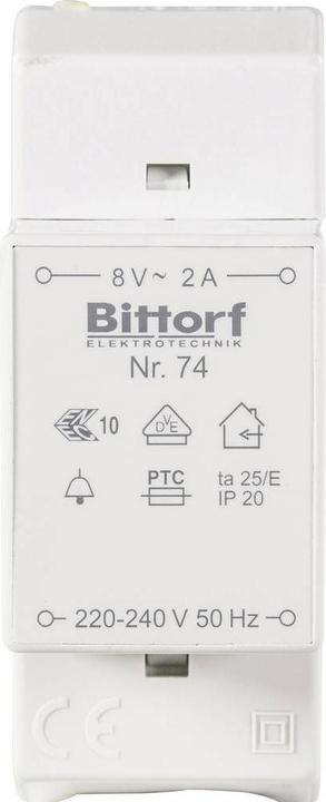 Actual product image Bittorf Bell transformer 8 V/AC 2