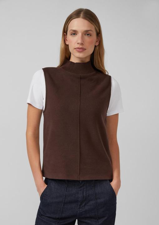 Produktbild s.Oliver Sweatshirt Ärmelloses Sweatshirt mit geripptem Stehkragen (48)