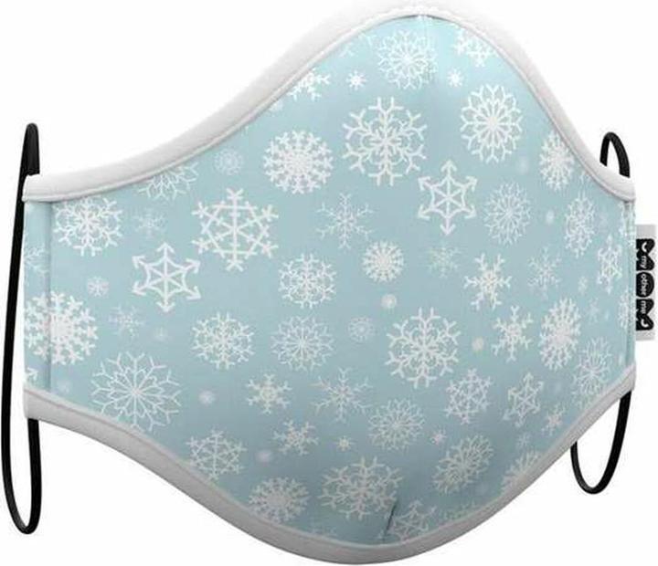 My Other Me Maschera igienica riutilizzabile in tessuto color blu Natale