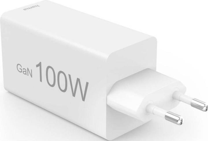 Actual product image Hama GaN quick charger, 2x USB-C PD, 1x USB-A Q (100 W)