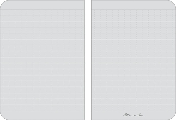 Image du produit Rite in the Rain Livre de mémoire tout temps (8.9 x 12.7 cm, Quadrillé, Couverture rigide)