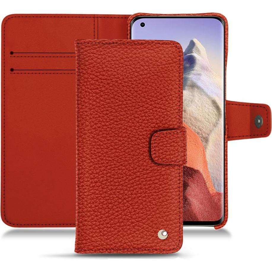 Noreve Lederschutzhülle Wallet (Xiaomi Mi 11 Ultra), Smartphone Hülle, Orange