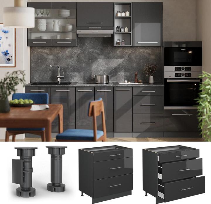 Actual product image Vicco Fame-Line with 3 drawers, AP oak