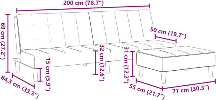 Produktbild vidaXL Schlafsofa