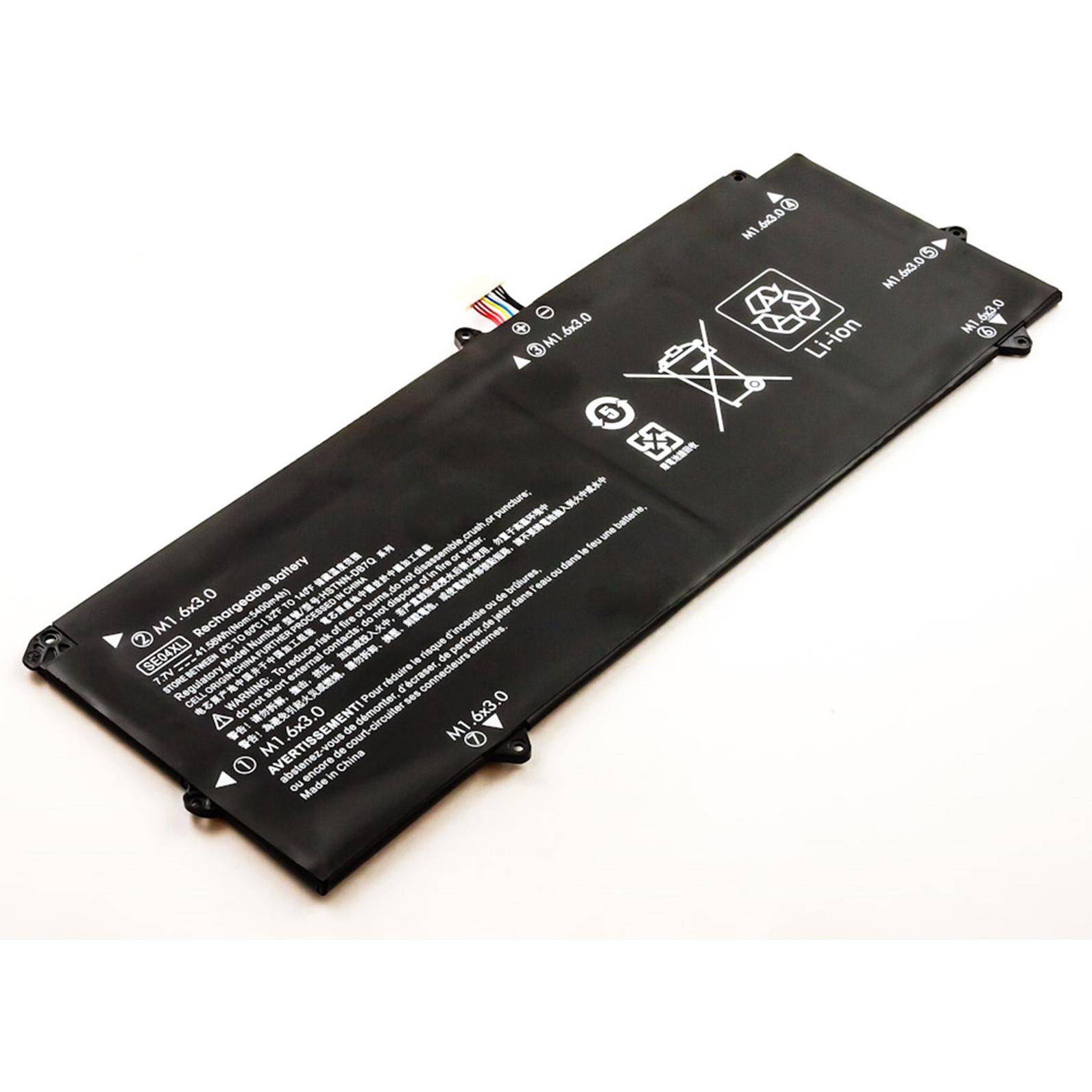 AGI Akku kompatibel mit HP Pro X2 612 G2 (1BT06UT) (1 Zellen, 5300 mAh), Notebook Akku, Schwarz