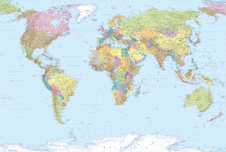 Komar world map (368 x 248 cm)