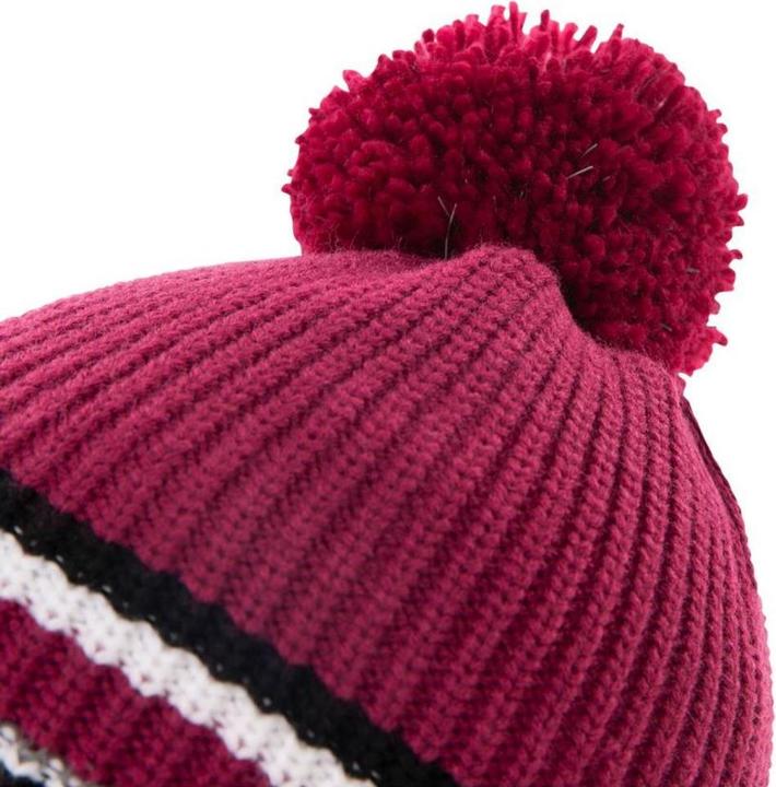 Actual product image Trespass LIT children's pom pom cap with reflective effect