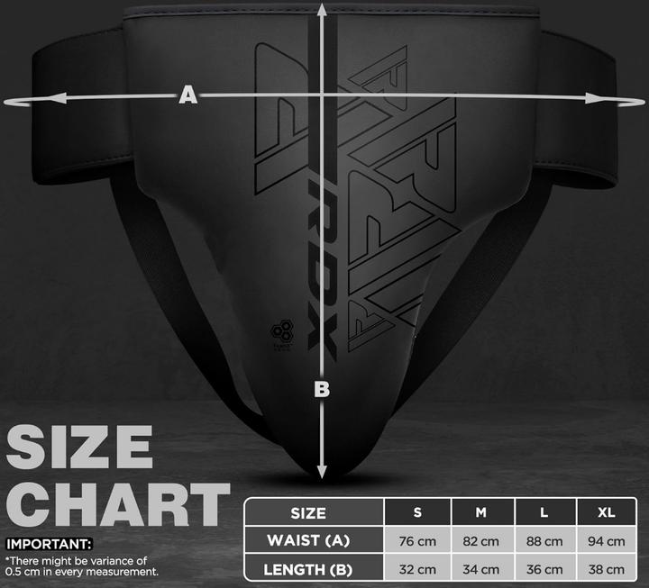 Actual product image Rdx Groin Guard Rex F6 Matte Black-XL (XL)