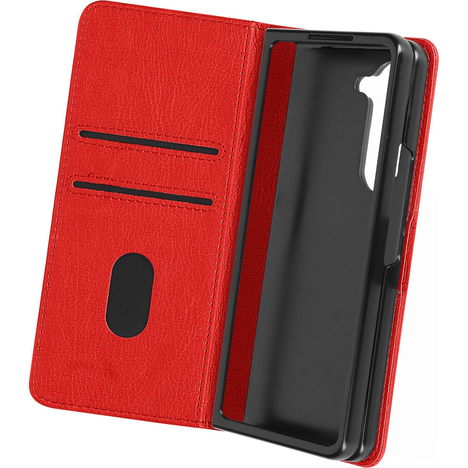 Avizar Chesterfield Series (Samsung Galaxy Z Fold5), Smartphone Hülle, Rot