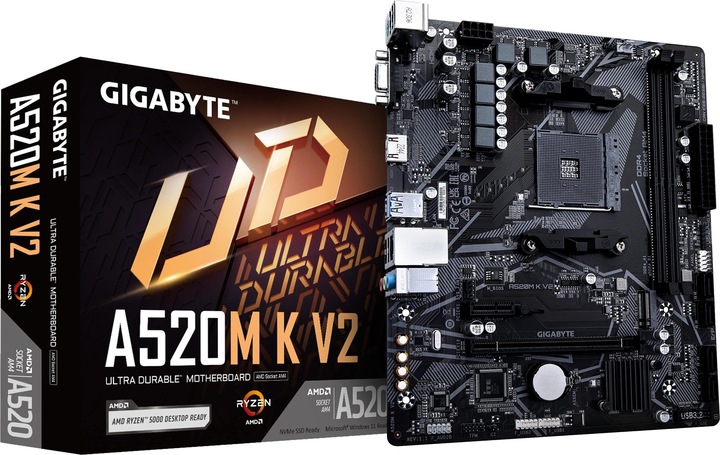Produktbild Gigabyte A520M K V2 1.0 (AM4, AMD A520, mATX)
