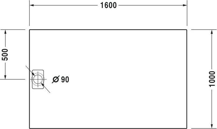 Produktbild Duravit Rechteck-Duschwanne STONETTO 1600x1000x50mm beton grau