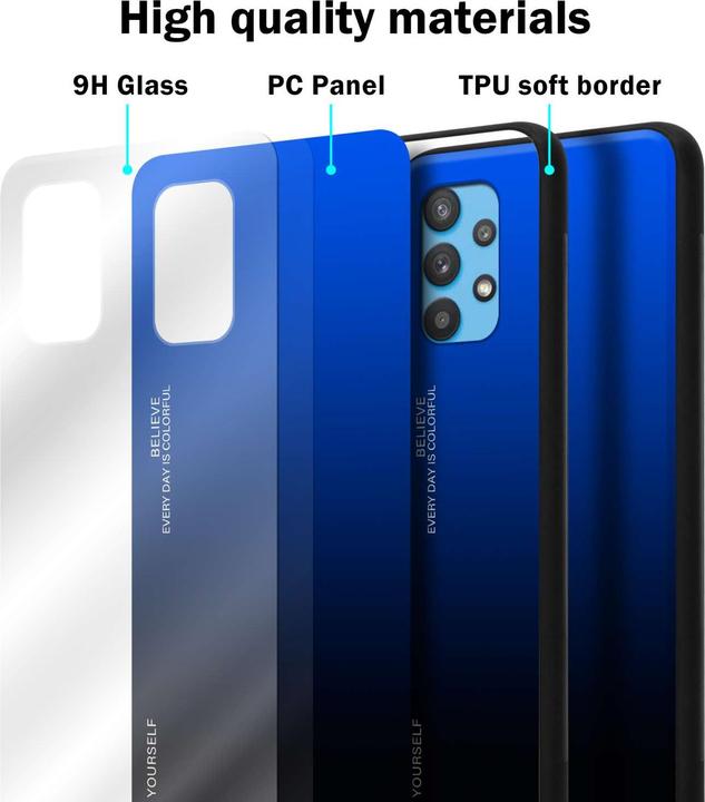 Actual product image Cadorabo Bumper Case for Samsung Galaxy A32 5G TPU 2 Farben Glas (Samsung Galaxy A32 5G)