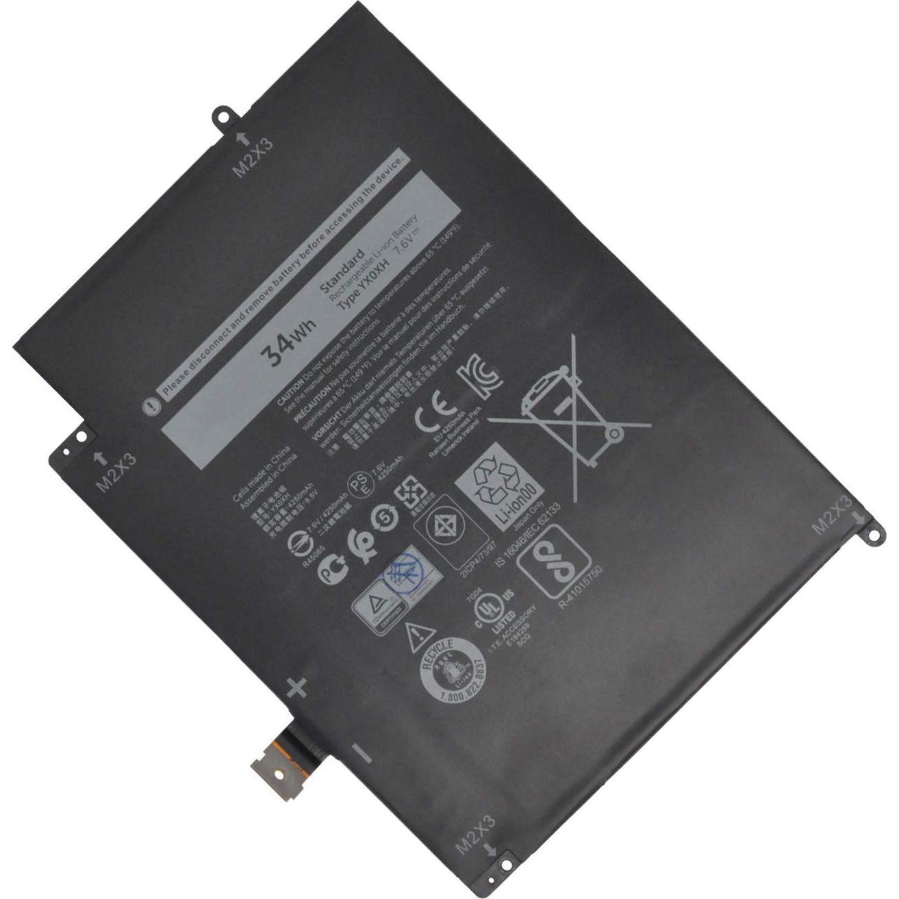 Dell Btry Pri 34whr 2c Lith Smp (2 Zellen, 4250 mAh), Notebook Akku