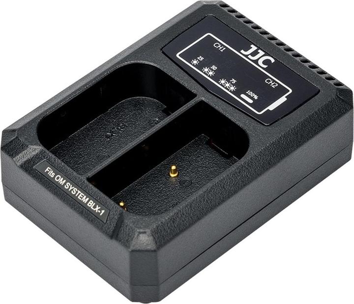 Image du produit JJC Olympus DCH BLX1 USB Dubbele Batterijlader (Olympus OM System BCX 1) (Chargeur de batterie d'appareil photo)