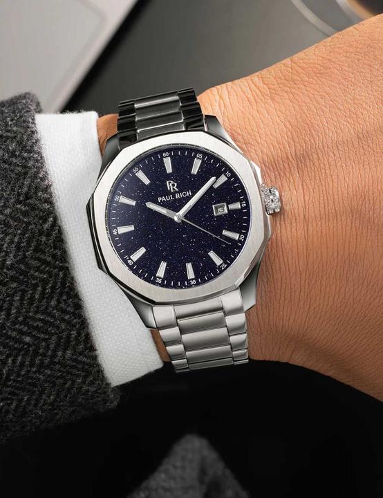 Actual product image Paul Rich PR-46697 Herrenuhr Mercer Aventurine Silver Blue 40,5 mm 5ATM (Analogue wristwatch)