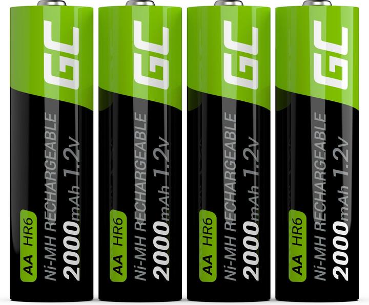 Image du produit GreenCell GR02 - Batterie rechargeable - AA - nickel-métal hydrure (NiMH) - 1,2 V - 2 pièces (4 pcs, AA, 2000 mAh)