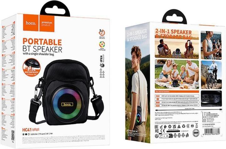 Actual product image Hoco Other Computer Accessory Speaker bluetooth 8W 3h shoulder bag shape 1,5L HC41 black (3 h)