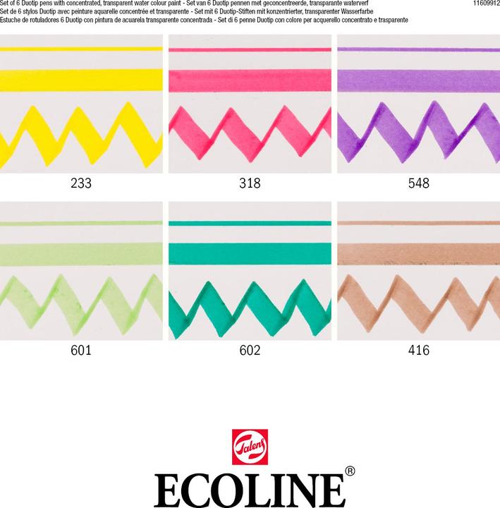 Produktbild Talens ECOLINE DUOTIP - Farbstifte Set (6x)