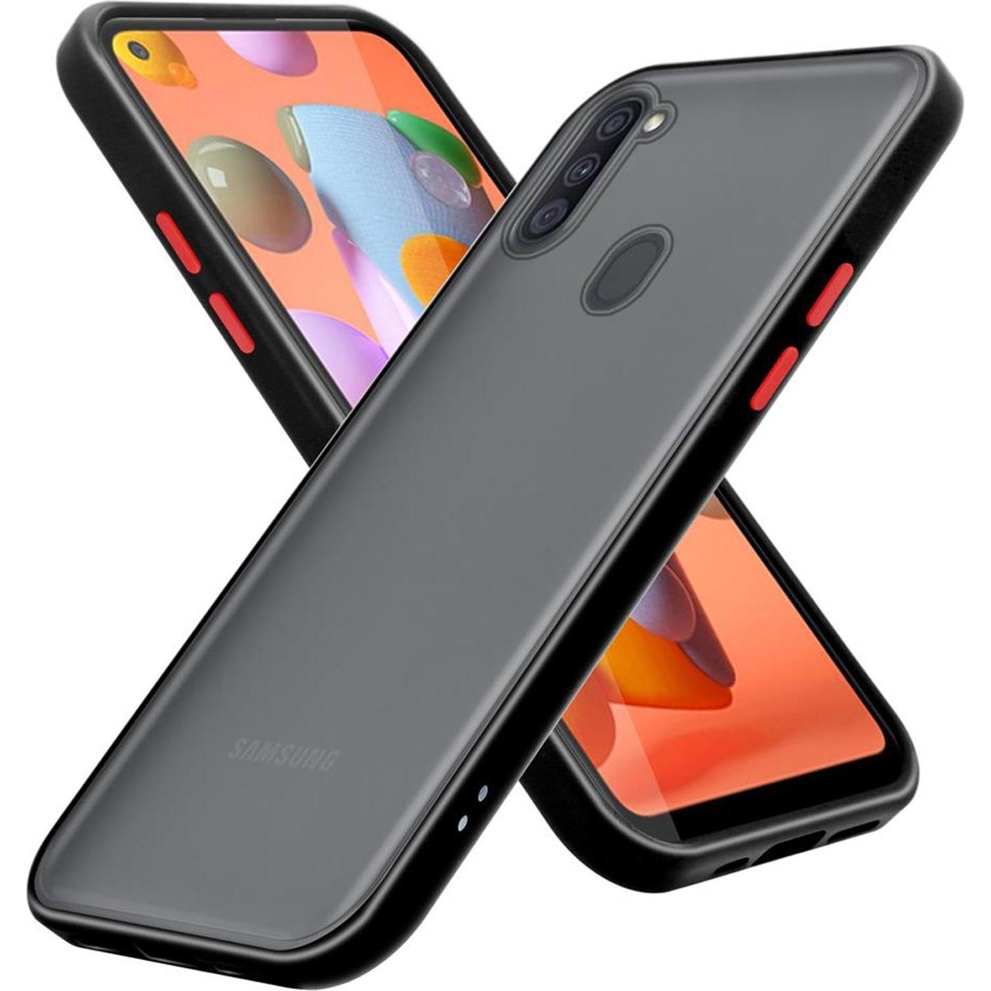 Cadorabo Hybrid Matt Cover (Samsung Galaxy M11, Samsung Galaxy A11), Smartphone Hülle, Transparent
