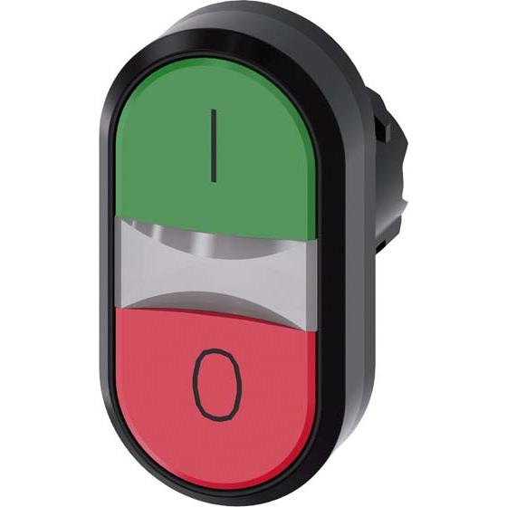 Siemens Illuminated Twin Pushbutton 22mm Round, Taster + Schalter, Rot