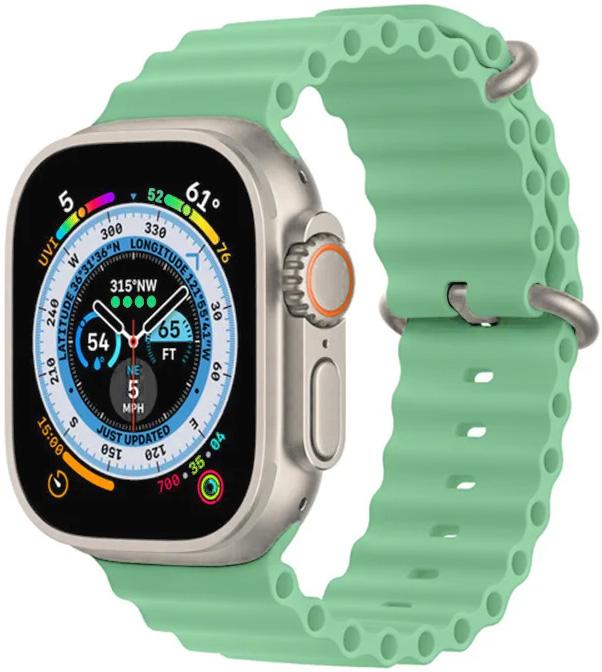 Image du produit PhoneLook Bracelet en caoutchouc silicone ondulé menthe (42 mm, 44 mm, 45 mm, Caoutchouc / silicone, Apple Watch Series 2, Apple Watch Series 1, Apple Watch Series 3, Apple Watch Series 4, Apple Watch Series 5, Apple Watch Series 6, Apple Watch Series 7, Apple Watch Series 8, Apple Watch Series 9, Apple Watch SE)