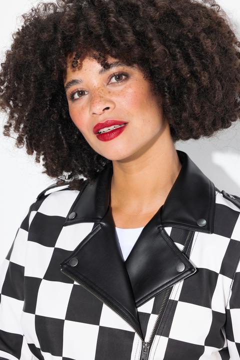 Actual product image Angel of Style Lederoptik-Jacke, Bikerjacke, Schachbrett-Karo (56)