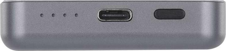 Actual product image Emos Powerbank WI 522, 5 000 mAh, 20 W+Wireless, grey (5000 mAh, 20 W, 19.25 Wh)