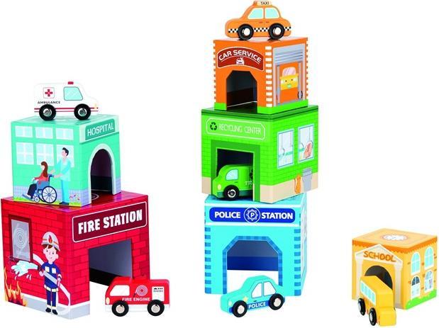 Image du produit Spielba Tour d'empilage avec 6 voitures