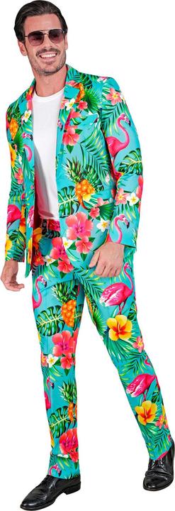 Produktbild Widmann Party Fashion Anzug mit Neon Flamingo Muster Jackett & Hose (S)