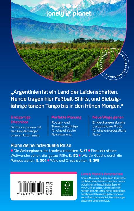 Image du produit Reiseführer Argentinien (Allemand, Christine Gilbert, Diego Jemio, Federico Perelmuter, Isabel Albiston, Madelaine Triebe, Rachel Tolosa Paz, Sorrel Moseley-Williams, Victoria Gill, 2024)