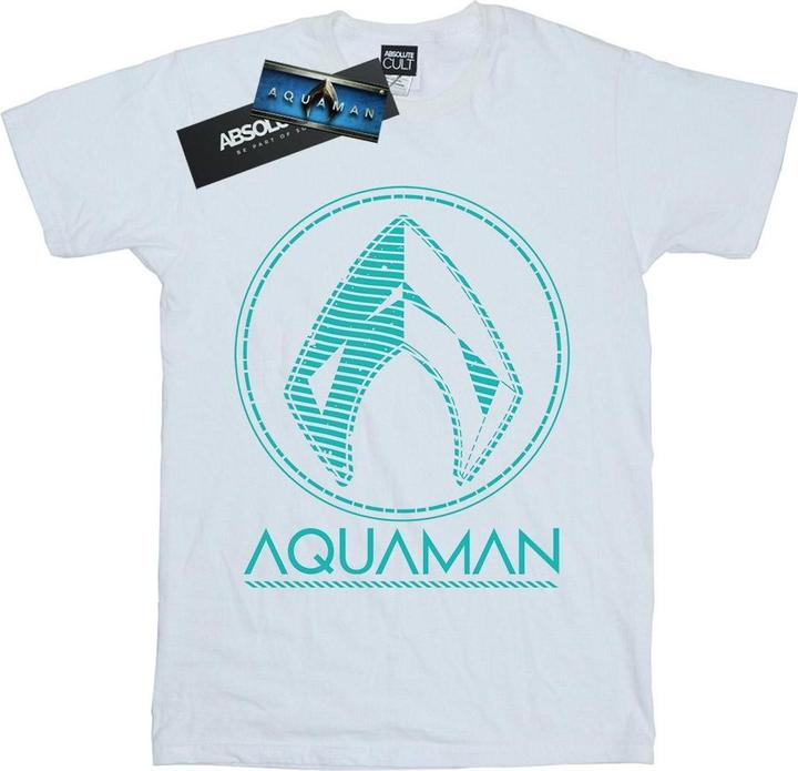 Aquaman Aqua Logo TShirt Jungen (140, 146)