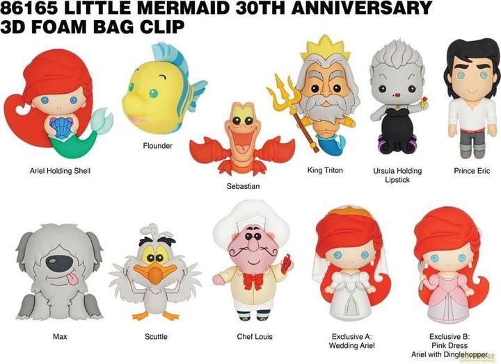 Produktbild Monogram Int. Arielle, die Meerjungfrau 3D PVC-Taschenanhänger Series 1 Display (24)