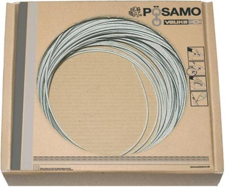 Actual product image Pösamo Wire rope box 6x7 galZn 4.0mmx200m
