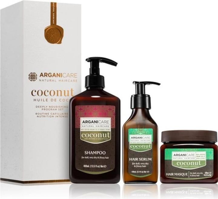 Arganicare Coconut Deeply Nourishing Program Set - Geschenkset mit nährender Wirkung (Haarpflege Set)