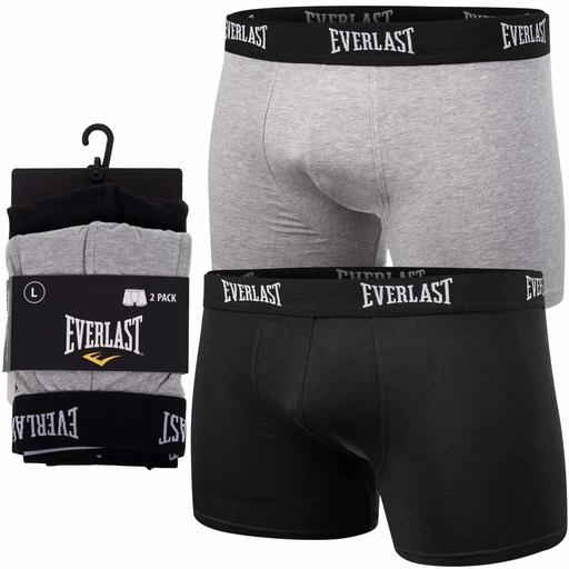 Produktbild Everlast Herren Boxershorts 2er-Pack Schwarz/Grau (XL, 2er Pack)