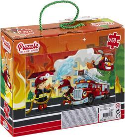 Image du produit Grafix Puzzle de sol Pompiers, 60 pcs. (60 pièces)