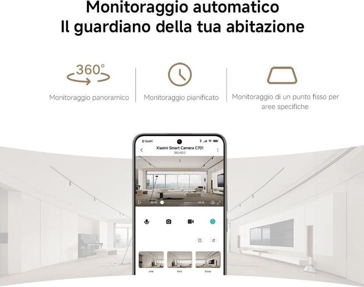 Immagine prodotto Xiaomi Smart Camera C701 360 4K EU BHR07X7EU (3840 x 2160 pixel)