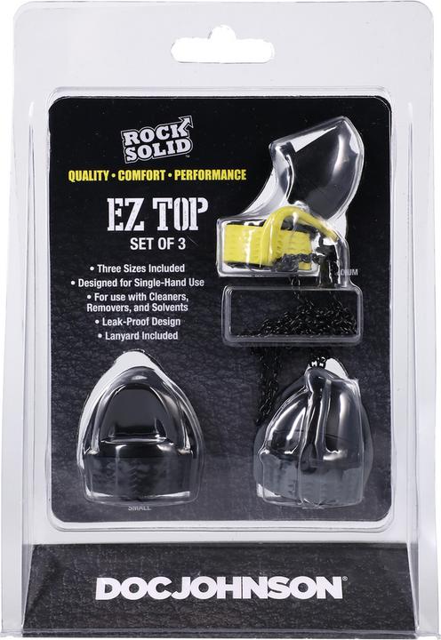 Immagine prodotto Doc Johnson EZ Top - Set of 3 - Black/Yellow/Grey