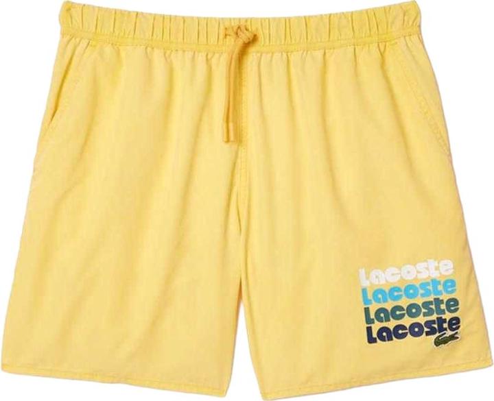 Actual product image Lacoste Mens Washed Mid Length Swimming Trunks (S)