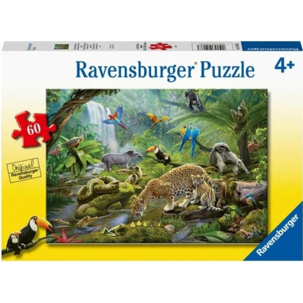 Thumbnail - Ravensburger Puzzle 60 el Gyvūnai iš tropinio lino. 051663 (60 Teile)