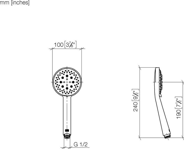 Produktbild Dornbracht Dornb Handbrause Durchfluss max. 15 l/min chrom (3 Strahlarten, 15 l/min)